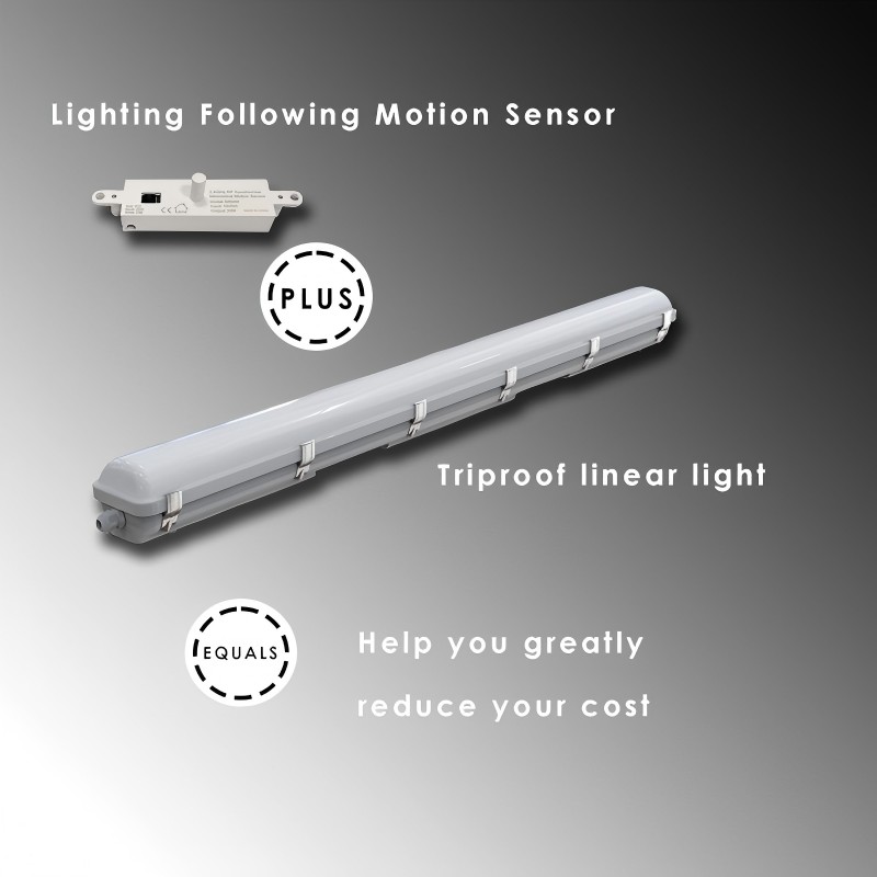 L'illuminazione seguendo il sensore di movimento, combinarsi con la luce lineare sarà una buona scelta per il risparmio dei costi